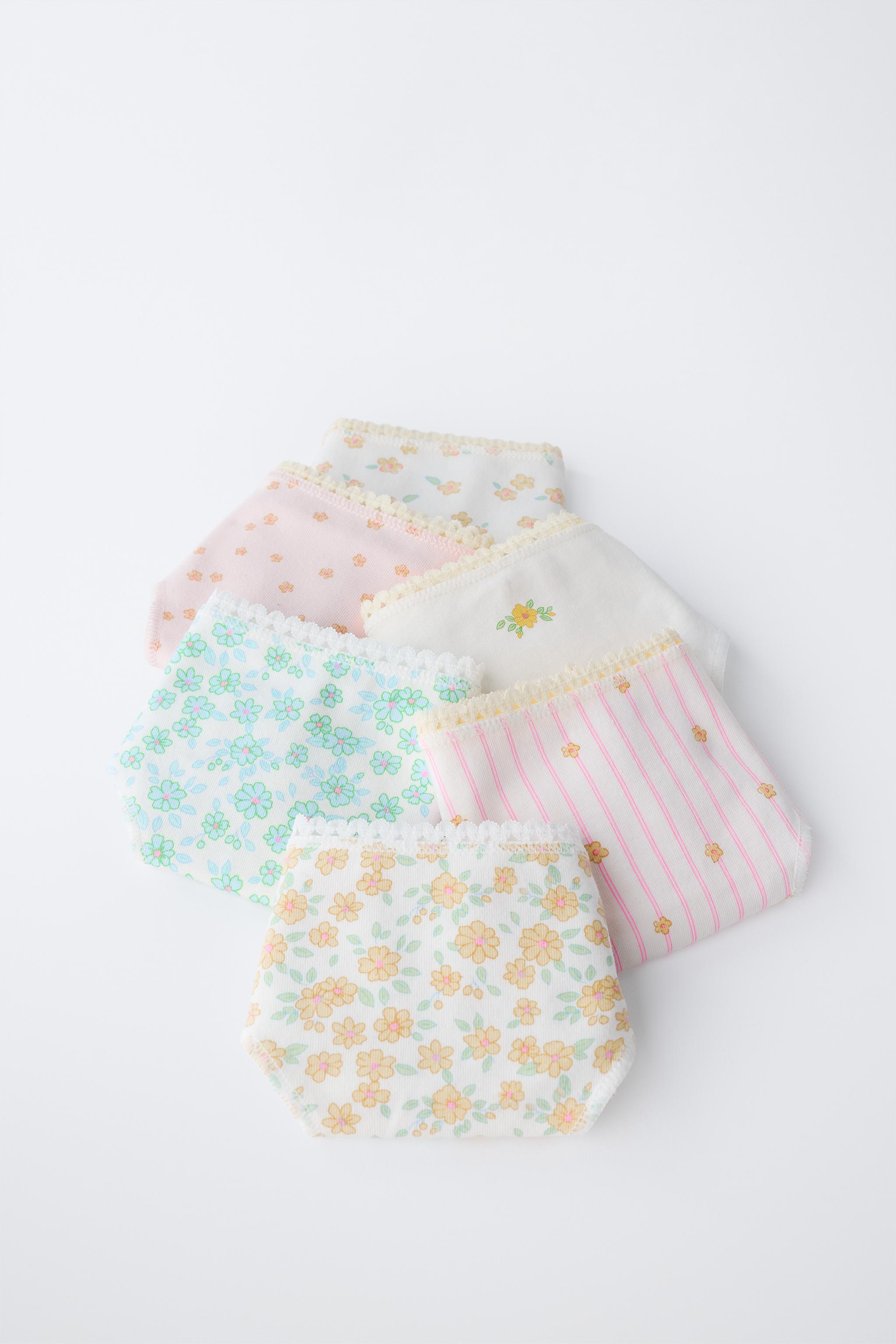 AGES 6-14 / SIX-PACK OF FLORAL UNDERWEAR